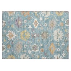 Machine Washable Indoor/Outdoor Chantille ACN2532 Teal 1'8" x 2'6" Rug