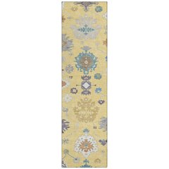 Machine Washable Indoor/Outdoor Chantille ACN2532 Gold 2'3" x 7'6" Runner Rug