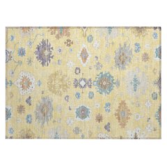 Machine Washable Indoor/Outdoor Chantille ACN2532 Gold 1'8" x 2'6" Rug