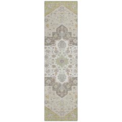 Machine Washable Indoor/Outdoor Chantille ACN2533 Green 2'3" x 7'6" Runner Rug