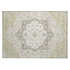 Machine Washable Indoor/Outdoor Chantille ACN2533 Green 1'8" x 2'6" Rug