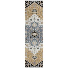 Machine Washable Indoor/Outdoor Chantille ACN2533 Black 2'3" x 7'6" Runner Rug
