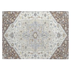 Machine Washable Indoor/Outdoor Chantille ACN2533 Brown 1'8" x 2'6" Rug