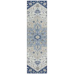 Machine Washable Indoor/Outdoor Chantille ACN2533 Blue 2'3" x 7'6" Runner Rug