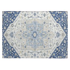 Machine Washable Indoor/Outdoor Chantille ACN2533 Blue 1'8" x 2'6" Rug
