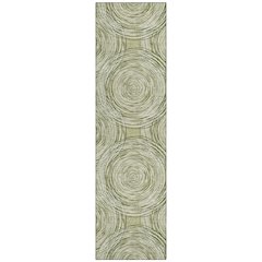 Machine Washable Indoor/Outdoor Chantille ACN2534 Green 2'3" x 7'6" Runner Rug