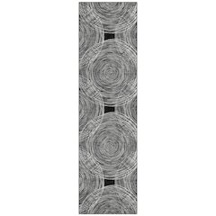 Machine Washable Indoor/Outdoor Chantille ACN2534 Black 2'3" x 7'6" Runner Rug