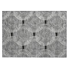 Machine Washable Indoor/Outdoor Chantille ACN2534 Black 1'8" x 2'6" Rug