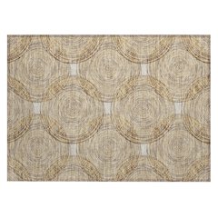 Machine Washable Indoor/Outdoor Chantille ACN2534 Gold 1'8" x 2'6" Rug