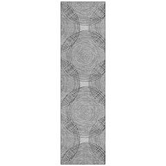 Machine Washable Indoor/Outdoor Chantille ACN2534 Gray 2'3" x 7'6" Runner Rug