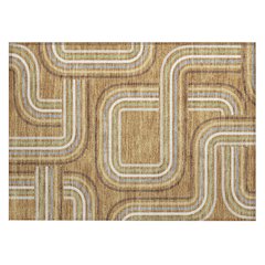 Machine Washable Indoor/Outdoor Chantille ACN2535 Orange 1'8" x 2'6" Rug