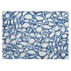 Machine Washable Indoor/Outdoor Chantille ACN2536 Blue 1'8" x 2'6" Rug