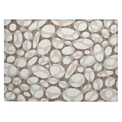 Machine Washable Indoor/Outdoor Chantille ACN2536 Brown 1'8" x 2'6" Rug