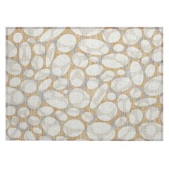 Machine Washable Indoor/Outdoor Chantille ACN2536 Gold 1'8" x 2'6" Rug