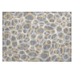 Machine Washable Indoor/Outdoor Chantille ACN2536 Gray 1'8" x 2'6" Rug