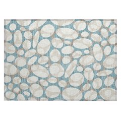 Machine Washable Indoor/Outdoor Chantille ACN2536 Teal 1'8" x 2'6" Rug