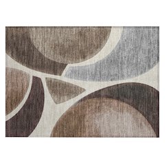 Machine Washable Indoor/Outdoor Chantille ACN2537 Brown 1'8" x 2'6" Rug