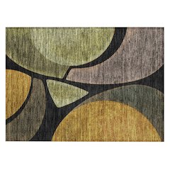 Machine Washable Indoor/Outdoor Chantille ACN2537 Black 1'8" x 2'6" Rug