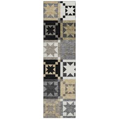 Machine Washable Indoor/Outdoor Chantille ACN2538 Black 2'3" x 7'6" Runner Rug