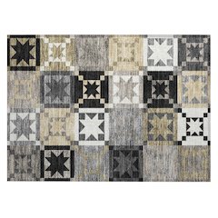 Machine Washable Indoor/Outdoor Chantille ACN2538 Black 1'8" x 2'6" Rug