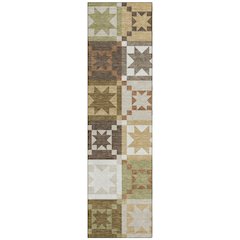 Machine Washable Indoor/Outdoor Chantille ACN2538 Brown 2'3" x 7'6" Runner Rug