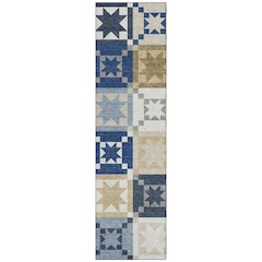 Machine Washable Indoor/Outdoor Chantille ACN2538 Blue 2'3" x 7'6" Runner Rug