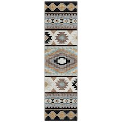 Machine Washable Indoor/Outdoor Chantille ACN2539 Black 2'3" x 7'6" Runner Rug