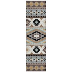 Machine Washable Indoor/Outdoor Chantille ACN2539 Brown 2'3" x 7'6" Runner Rug