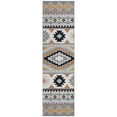 Machine Washable Indoor/Outdoor Chantille ACN2539 Gray 2'3" x 7'6" Runner Rug