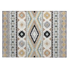 Machine Washable Indoor/Outdoor Chantille ACN2539 Gray 1'8" x 2'6" Rug