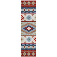 Machine Washable Indoor/Outdoor Chantille ACN2539 Red 2'3" x 7'6" Runner Rug