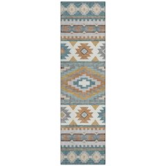 Machine Washable Indoor/Outdoor Chantille ACN2539 Teal 2'3" x 7'6" Runner Rug