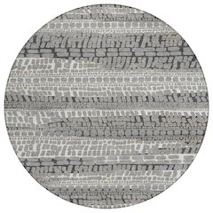 Machine Washable Indoor/Outdoor Chantille ACN2540 Gray 8' x 8' Round Rug