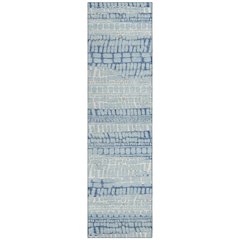 Machine Washable Indoor/Outdoor Chantille ACN2540 Blue 2'3" x 7'6" Runner Rug