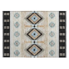Machine Washable Indoor/Outdoor Chantille ACN2541 Black 1'8" x 2'6" Rug