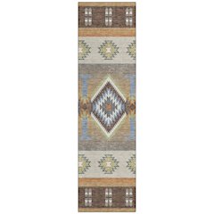 Machine Washable Indoor/Outdoor Chantille ACN2541 Brown 2'3" x 7'6" Runner Rug