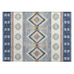 Machine Washable Indoor/Outdoor Chantille ACN2541 Blue 1'8" x 2'6" Rug