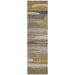 Machine Washable Indoor/Outdoor Chantille ACN2542 Brown 2'3" x 7'6" Runner Rug