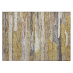 Machine Washable Indoor/Outdoor Chantille ACN2542 Brown 1'8" x 2'6" Rug