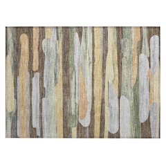 Machine Washable Indoor/Outdoor Chantille ACN2542 Brown 1'8" x 2'6" Rug