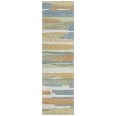 Machine Washable Indoor/Outdoor Chantille ACN2542 Ivory 2'3" x 7'6" Runner Rug
