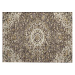 Machine Washable Indoor/Outdoor Chantille ACN2543 Brown 1'8" x 2'6" Rug