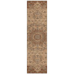Machine Washable Indoor/Outdoor Chantille ACN2543 Orange 2'3" x 7'6" Runner Rug