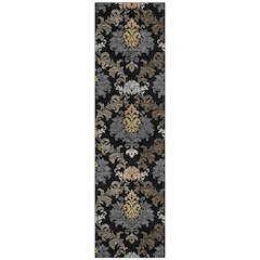 Machine Washable Indoor/Outdoor Chantille ACN2544 Black 2'3" x 7'6" Runner Rug