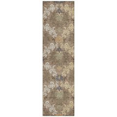 Machine Washable Indoor/Outdoor Chantille ACN2544 Brown 2'3" x 7'6" Runner Rug