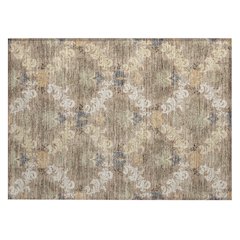 Machine Washable Indoor/Outdoor Chantille ACN2544 Brown 1'8" x 2'6" Rug