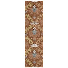 Machine Washable Indoor/Outdoor Chantille ACN2544 Orange 2'3" x 7'6" Runner Rug