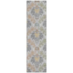 Machine Washable Indoor/Outdoor Chantille ACN2544 Gray 2'3" x 7'6" Runner Rug
