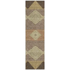 Machine Washable Indoor/Outdoor Chantille ACN2545 Brown 2'3" x 7'6" Runner Rug