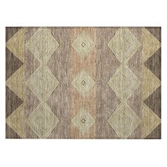 Machine Washable Indoor/Outdoor Chantille ACN2545 Brown 1'8" x 2'6" Rug